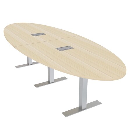 Skutchi Designs 45 in W, 144 in L, 29 in H, Engineered Wood Top, Brown HAR-OVL-46X143-T-ELEC-XD08